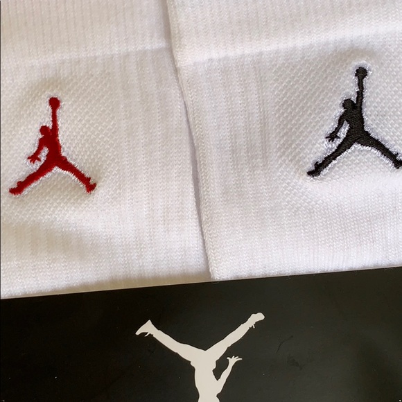 JORDAN CREW 6 pairs socks set white/black/red - Picture 5 of 16